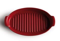Emile Henry Balık/Buğlama/Fırın Kabı  Oval 2.2 Lt Kırmızı/Burgundy -348443