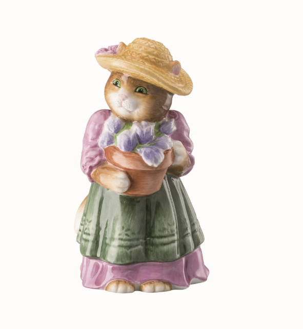 Hutschenreuther Porselen Lady Cat Figür Obje Ø 11,9 cm - h 11,9 cm