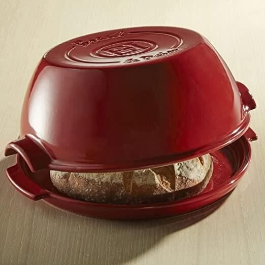 Emile Henry Fırın Kabı Ekmek Yuvarlak 32 Cm Kırmızı/Burgundy -345507
