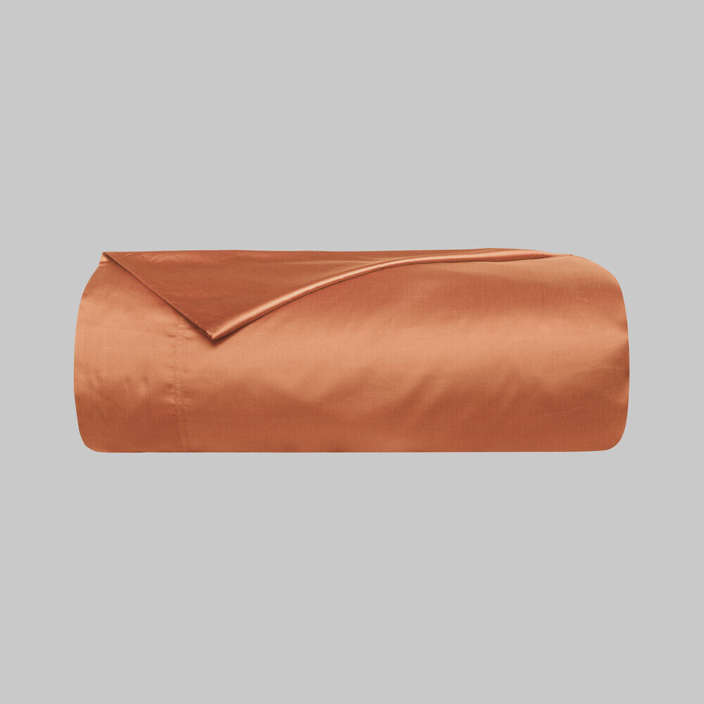 Sarev Monochrome %100 Pamuk Saten Nevresim Tek Kişilik-Terracotta