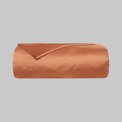 Sarev Monochrome %100 Pamuk Saten Nevresim Tek Kişilik-Terracotta