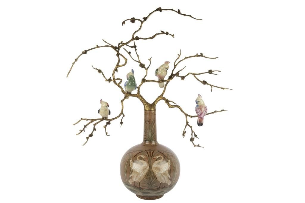 Mikasa Moor Kahverengi Kuğulu Bronz Dallı Dek Küp 62x70cm