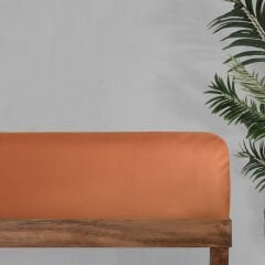 Sarev Monochrome %100 Pamuk Saten Düz Çarşaf Tek Kişilik-Terracotta