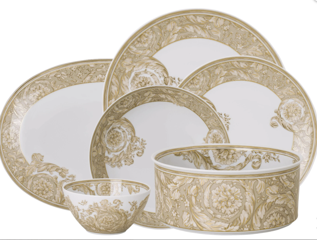 Versace Barocco Beige 51 Parça Yemek Takımı