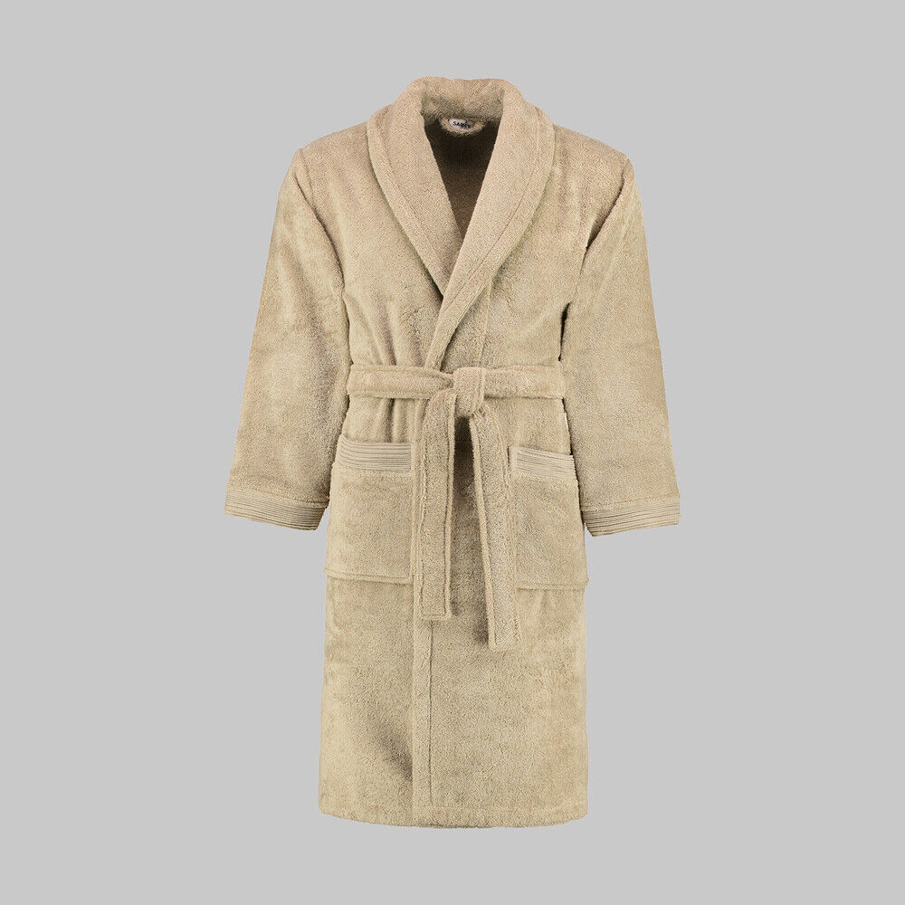 Sarev New Soho Bej %100  Pamuk Large Beden Bornoz