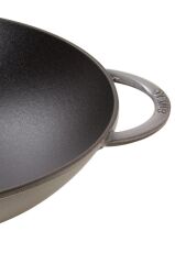 Staub Izgara Aparatlı Döküm Wok Tava Grafit Gri 37 Cm