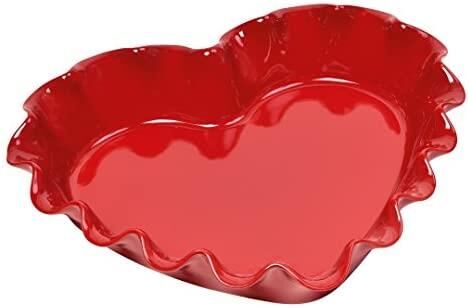Emile Henry Fırın Kabı Kalp-Kırmızı/Burgundy -346177