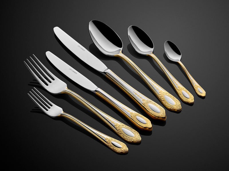 Lamedore Elegance Yarım Gold 89 Parça Çatal Bıçak Seti