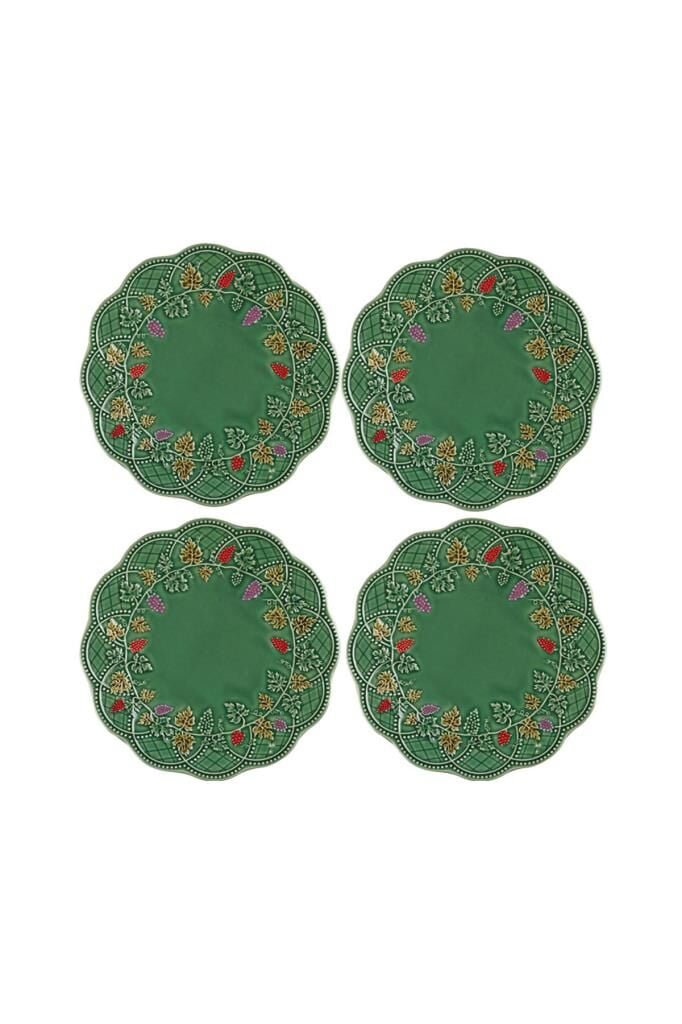 Lucky Art Vınea 4Lu Seramık Tabak Setı 22Cm