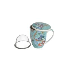 Lucky Art Chantelle Bone Suzgeclı Kapaklı Kupa 600Ml