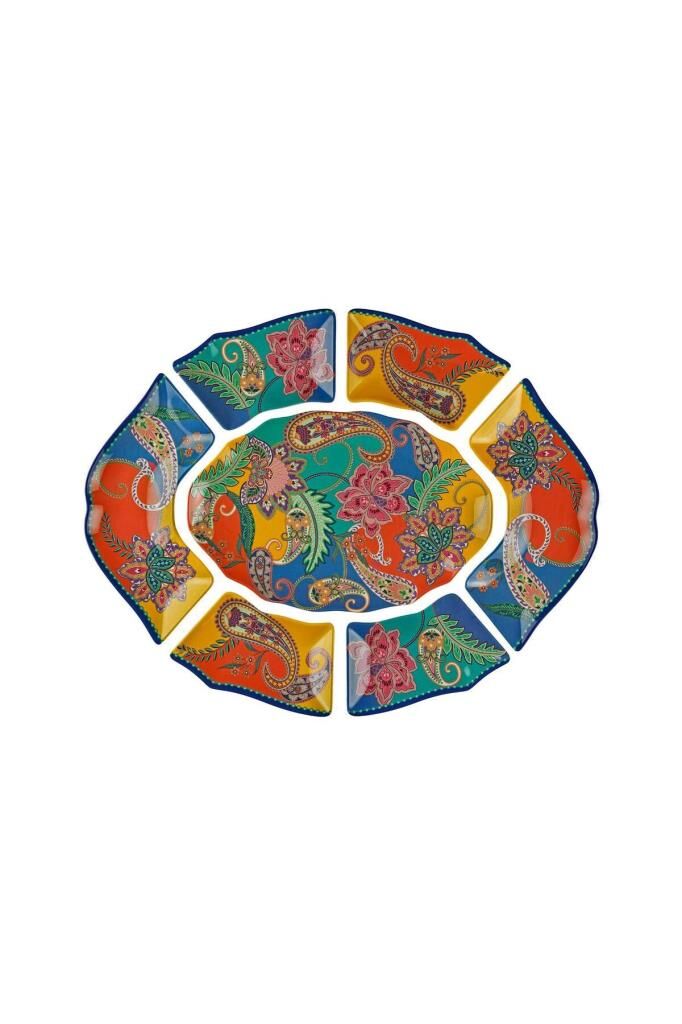Lucky Art Paıselle Melamın 7 Parça Meze Seti