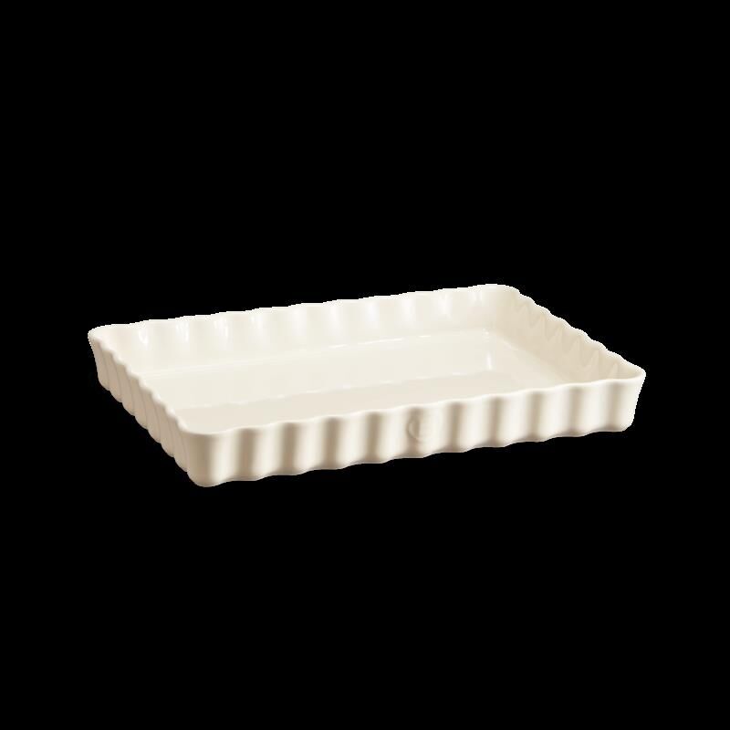 Emile Henry Tart-Börek Fırın Kabı Dikdörtgen 33 X 24 Cm Ekru/Clay -26038