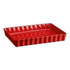 Emile Henry Tart-Börek-Fırın Kabı Dikdörtgen 33 X 24 Cm Kırmızı/Burgundy -346038