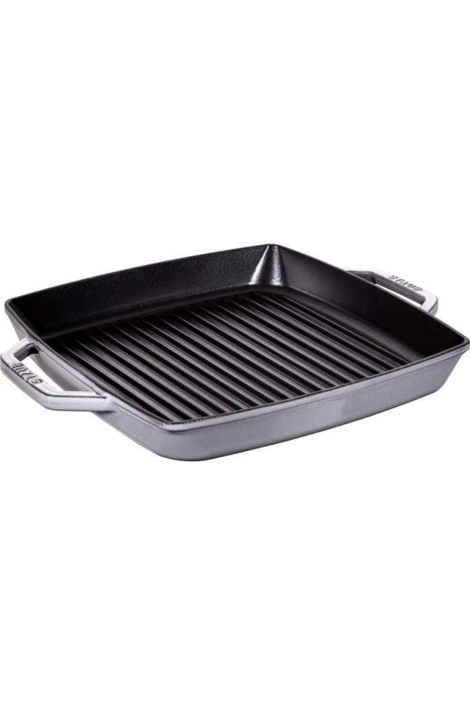 Staub Çift Kulplu Döküm Izgara Tava 33 Cm Grafit Gri