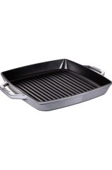 Staub Çift Kulplu Döküm Izgara Tava 33 Cm Grafit Gri