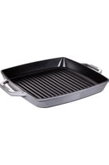 Staub Çift Kulplu Döküm Izgara Tava 33 Cm Grafit Gri
