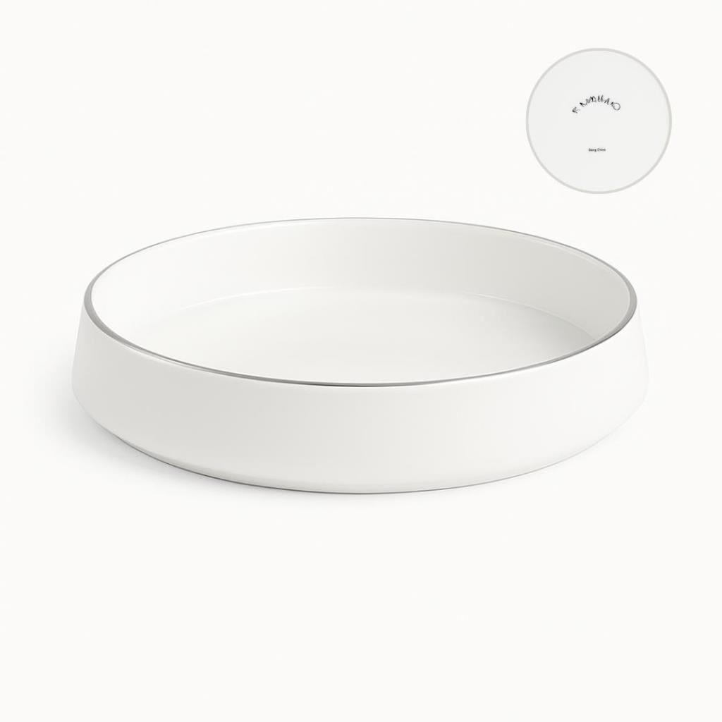 Koleksiyon Sufi Platin 6'lı Makarna/Mantı Tabağı 21cm