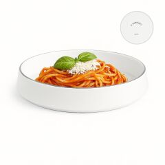 Koleksiyon Sufi Platin 6'lı Makarna/Mantı Tabağı 21cm