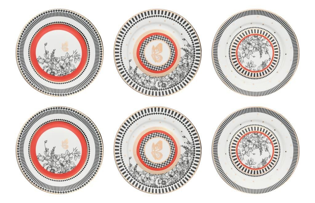 Lucky Art Maggey Bone  20Cm 6Lı Tabak Seti