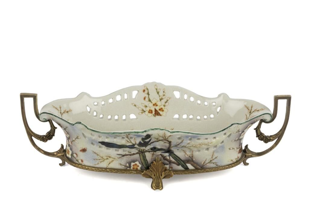 Mikasa Moor Beyaz Mavi Kuşlu Antik Dek Tabak 36x11cm