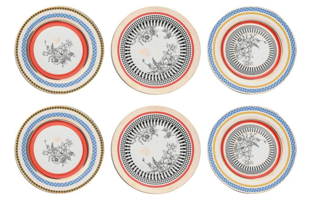 Lucky Art Maggey Bone  27Cm 6Lı Tabak Seti