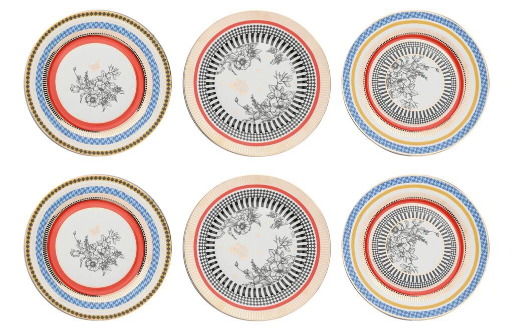 Lucky Art Maggey Bone  27Cm 6Lı Tabak Seti