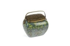 Mikasa Moor Turkuaz Yapraklı Antik Kapaklı Kutu 15x12x16cm