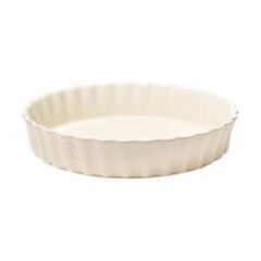 Emile Henry Tart-Börek-Flan Kabı 28 Cm Ekru/Clay -26028