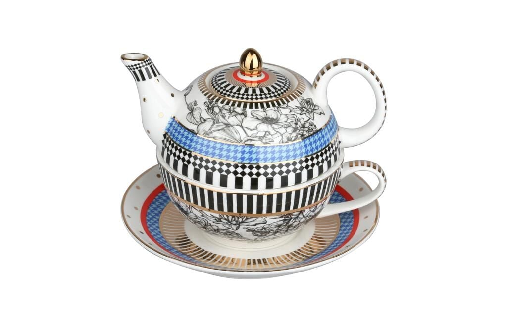 Lucky Art Maggey Bone Tek Kısılık Demlık & Fıncan Setı