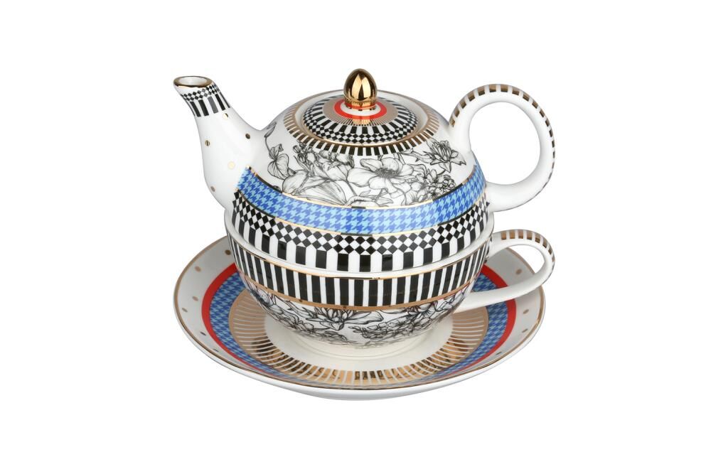 Lucky Art Maggey Bone Tek Kısılık Demlık & Fıncan Setı