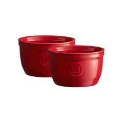 Emile Henry Fırın Kabı Ramekin No.9 Burgundy 2´Li Set Kırmızı/Burgundy -344009