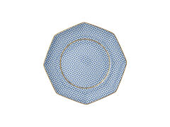 Tea Delight Regency Damask Mavi Tekli Ekmek Tabağı 17cm