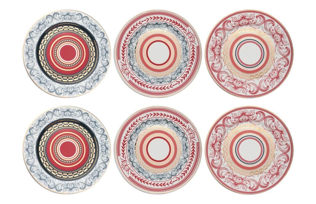 Lucky Art Lancelot Bone 20Cm 6Lı Tabak Seti