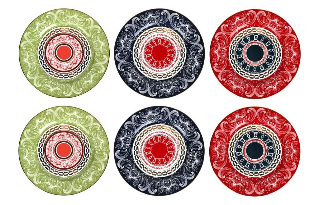 Lucky Art Lancelot Bone 27Cm 6Lı Tabak Seti