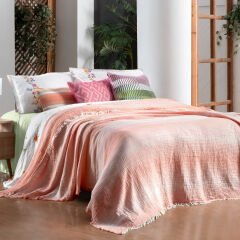 Sarev Nelson Somon Tek Kişilik %100 Pamuk Yatak Örtüsü Seti