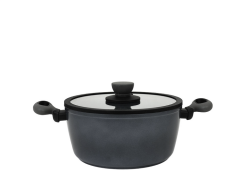 Leggno Colorgy Diamondpro 24Cm Derin Tencere-Gri