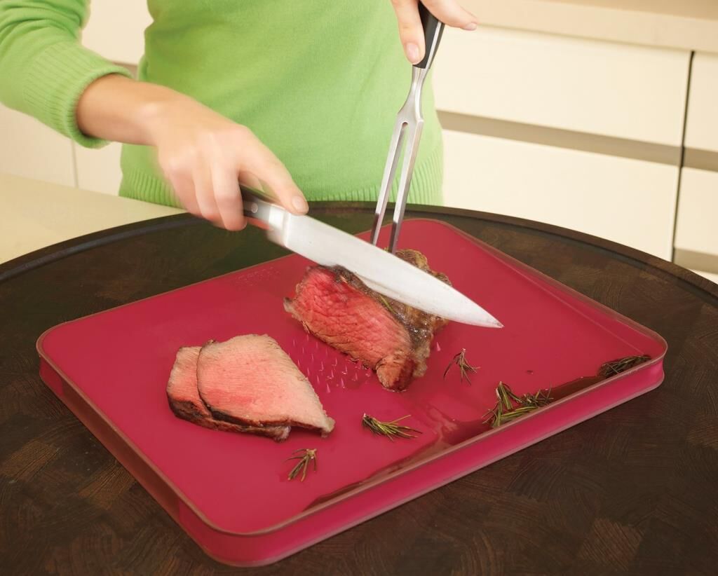 Joseph Joseph Cut&Carve Plus Büyük Kesme Tahtası -Kırmızı