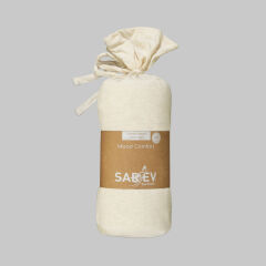 Sarev Medulas Açık Bej %50 Pamuk %50 Modal Çift Kişilik 160*200 cm Fitted Çarşaf