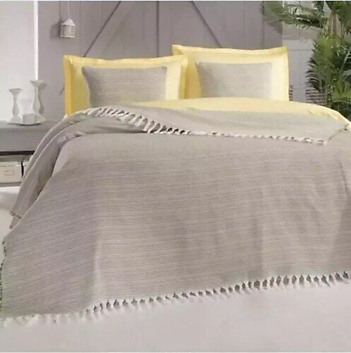 Sarev Remy V3 Sarı Yatak Örtüsü Seti Çift Kişilik