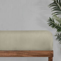 Sarev Monochrome Tek Kişilik %100 Pamuk Saten Fitted Çarşaf -Natural Beige