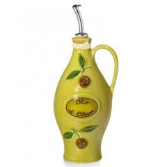 Nuovacer - Vintage Yeşil Zeytin Kabartmalı Yağlık v3 750ml