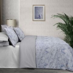 Sarev Playa Jakarlı Saten Nevresim Takımı King Size Mavi