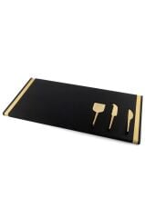 Mikasa Moor Siyah Gold 3 Parça Peynir Servis Seti 60x30cm