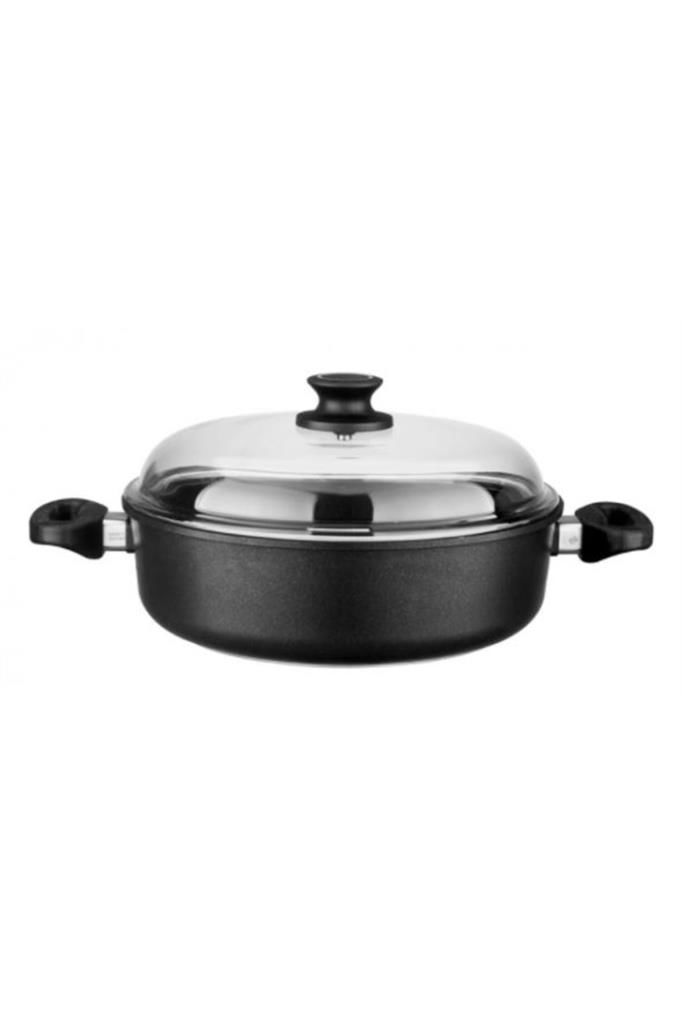Leggno Blk2222St28 Black Döküm Sığ Tencere 28Cm