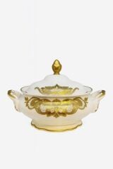 Jeremy Gold Flowers Porselen Çorba Tenceresi 32cm