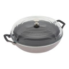 Staub Cam Kapaklı 30 Cm Döküm Sote Tenceresi Kiraz Çiçeği-1024285