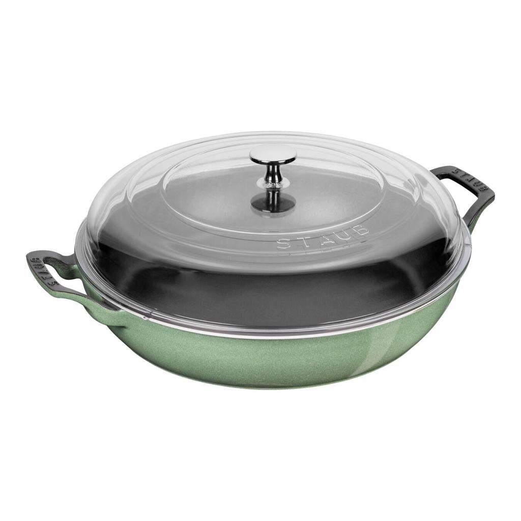 Staub Cam Kapaklı 30 Cm Döküm Sote Tenceresi Adaçayı-405087090