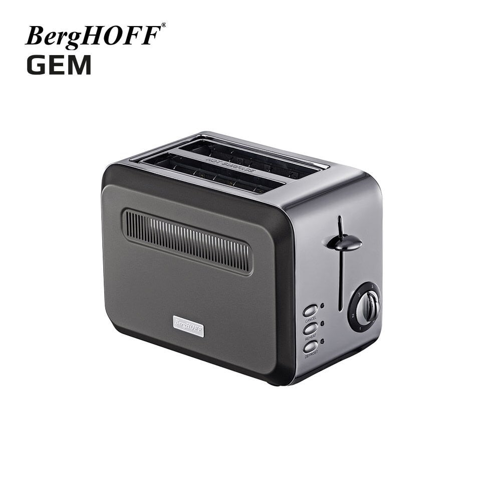 Berghoff Gem Titan Parlak Gümüş Gri İki Dilim Ekmek Kızartma Makinesi