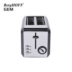 Berghoff Gem Titan Parlak Gümüş Gri İki Dilim Ekmek Kızartma Makinesi