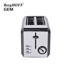 Berghoff Gem Titan Parlak Gümüş Gri İki Dilim Ekmek Kızartma Makinesi